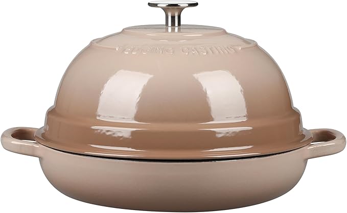 EDGING CASTING Enameled Cast Iron Dutch Oven Pot with Lid, Round Bread Oven for Homemade Sourdough Bread Baking, 6 Quart, Mocha - Image 7