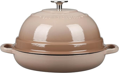 EDGING CASTING Enameled Cast Iron Dutch Oven Pot with Lid, Round Bread Oven for Homemade Sourdough Bread Baking, 6 Quart, Mocha - Image 7