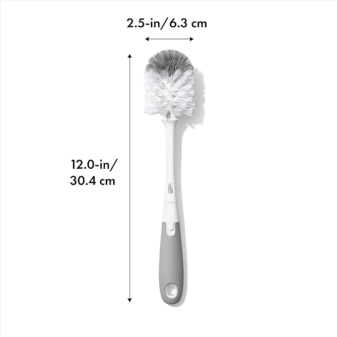 OXO Tot Bottle Brush with Nipple Cleaner, Gray - Image 2