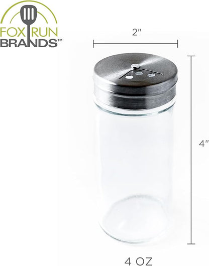 Fox Run Glass Spice Jar With Stainless Steel Shaker Lid, 4 Ounce Clear Seasoning Shaker - Image 7