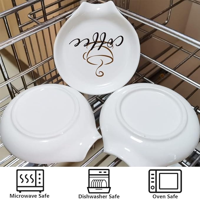 Coffee Spoon Rest, Engraved Cute Counter Spoon Holder Funny Farmhouse Home Bar Coffee Station Table Accessories Décor, Gift for Coffee Lovers Girlfriend Wife Husband Anniversary Friends