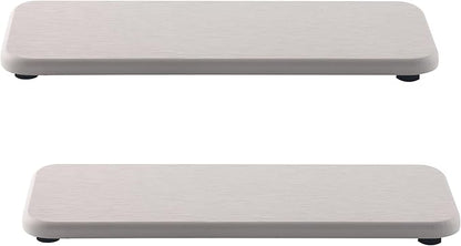 NiuYichee 2 Pcs Water Absorbing Stone Trays, Kitchen/Bathroom Sink Soap Dish, Diatomite Tray Used for Hand Soap & Cosmetic Bottles in The Modern Home, 3.54" W x 9" L, White