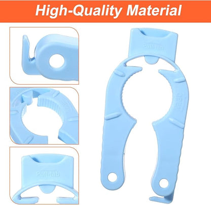 6 Pcs Water Bottle Opener Plastic Bottle Cap Opener Multi-Purpose Orange Soda Can Openers Plastic Jar Grip for Weak Hands Home Kitchen Camping Outdoor Adventure
