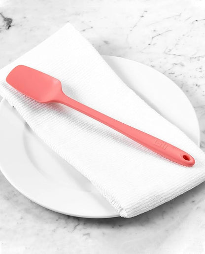 GIR: Get It Right Silicone Spatula Spoonula, Non toxic cooking utensils for Nonstick Cookware, Cooking and Baking - Skinny- 11IN - Red