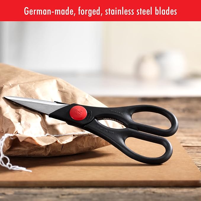 ZWILLING Twin 7.9-inch Kitchen Shears, Heavy Duty Multi-Purpose Scissors with Forged Stainless Steel Blades, Built-In Bottle Opener & Soft Grip – Dishwasher Safe for Meat, Poultry, Herbs & BBQ - Image 3