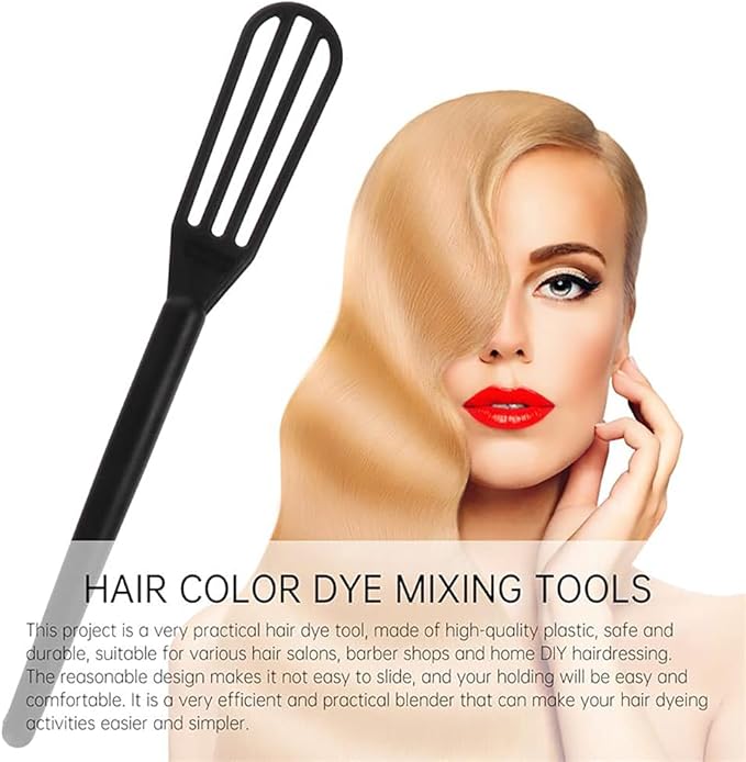 10 PCS Plastic Hair Coloring Mixer,Hair Color Whisks Dye Cream Mixer,Tint Color Cream Colorful Spoon Applicator Hair Bleaching Highlight Tool for Home Barber Shop Salon - Image 3