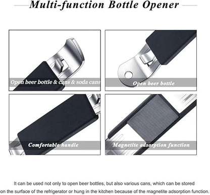 3 Pieces Magnetic Bottle Openers Can Opener Classic Beer Opener Stainless Steel Small Bottle Opener Can Tapper with Magnet for Camping and Traveling HANCELANT - Image 2