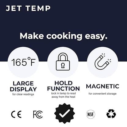 F1 Essential Meat Thermometer - Professional, Accurate, Super Fast - Ultimate Cooking Tool for Baking, Grilling, Smoking, Frying, Candy