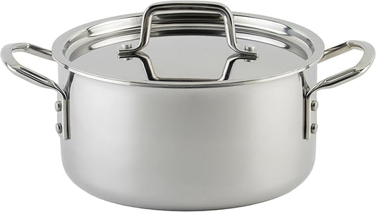 WINCO Tri-Ply Stock Pot, Silver by Winco
