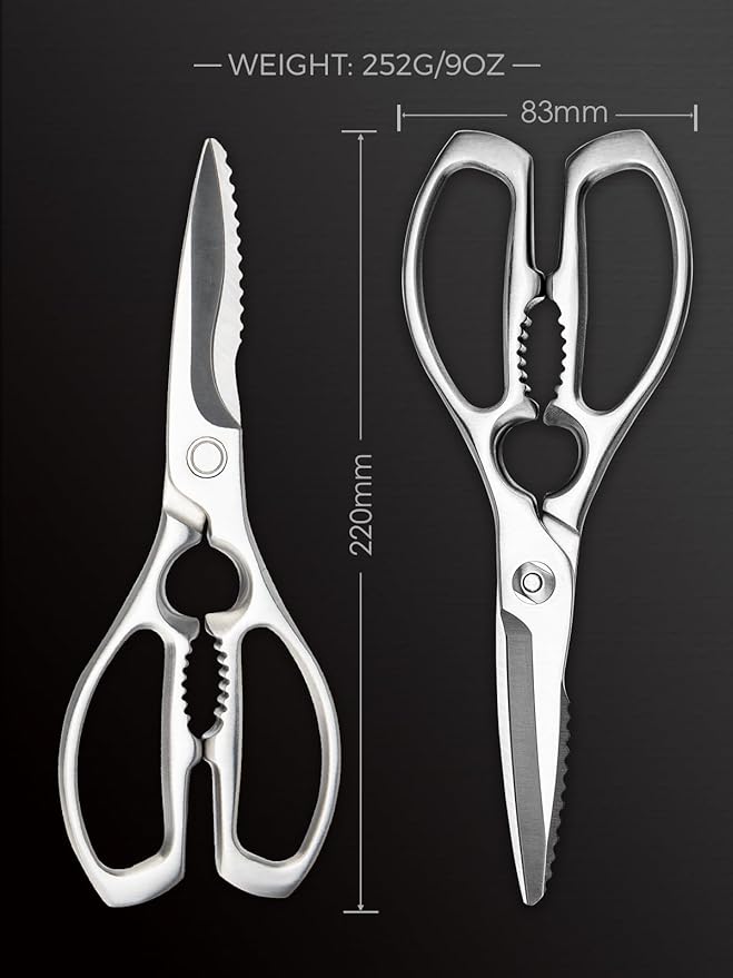 Kitchen Scissors, Forged Stainless Steel Heavy Duty Kitchen Shears, Dishwasher Safe Cooking Scissors for Meat, Poultry & Vegetables - Image 6