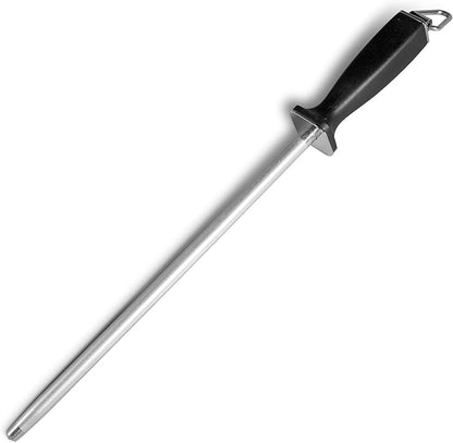 Superior Knife Sharpening Rod, 10 Inch Professional Diamond Brushed Sharpening Steel - Image 6