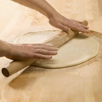 French Rolling Pin (17 Inches) –WoodenRoll Pin for Fondant, Pie Crust, Cookie, Pastry, Dough –Tapered Design & Smooth Construction - Essential Kitchen Utensil - Image 4