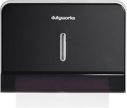 Paper Towel Dispenser Wall Mount, Large Capacity 200 Sheets, No Drilling Adhesive, Commercial & Home Use for Bathroom and Kitchen, Black
