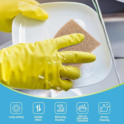 AIDEA Sponges Kitchen, 9Count, Dish Sponges Non Scratch, Natural Sponge for Non-Stick Cookware, Cellulose Scrub Sponge for Dishes, Cleaning Power for Kitchen, Bathroom, Household