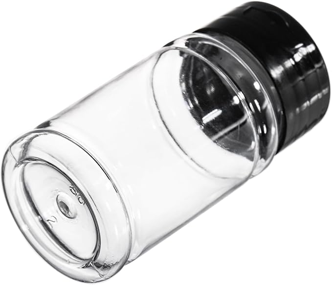 Tosnail 36 Pack 2.7 Oz Small Plastic Spice Bottles with Black Shaker Lids and Labels, Empty Plastic Jars with Lids, Seasoning Shaker Containers for Travel, Camping, Glitter, Gift, Party Favors - Clear - Image 5