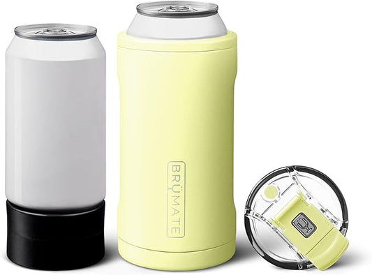 BrüMate Hopsulator Trio 3-in-1 Insulated Can Cooler for 12oz / 16oz Cans + 100% Leak Proof Tumbler with Lid | Insulated for Beer, Soda, and Energy Drinks