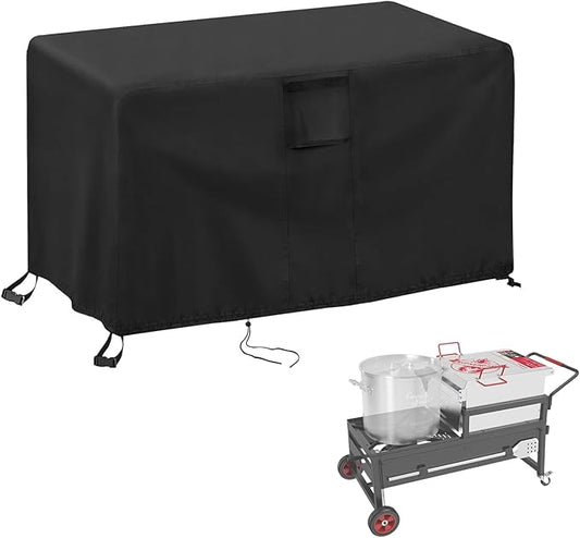 Crawfish Boiler Cover, Fit for CreoleFeast CFT2018-N1 90 Qt Crawfish Boiler and Cooker Combo, Outdoor Waterproof Heavy Duty Crawfish Seafood Boiler Cover - 62" L x 36" W x 38" H