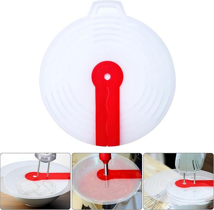Splatter Guard for Mixer,Hand Mixer Splatter Guard,Cooking Splash Guard for Mixer,Mixing Bowl Shield,Splatter Guard Cover Lids For Pots and Pans&Mixing Bowl Splatter Guard