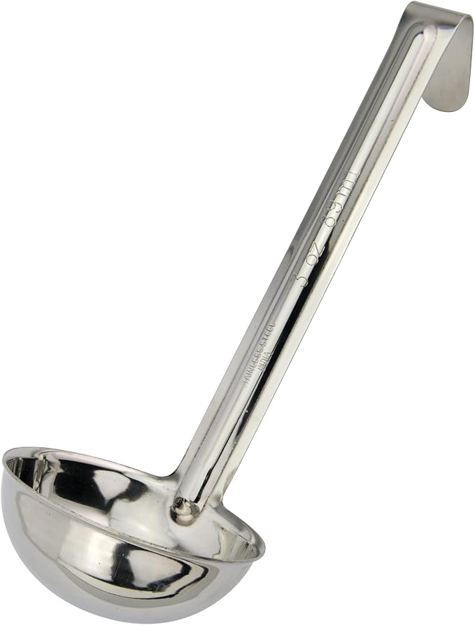 Winco One Piece Stainless Steel Ladle, 3 Ounce, 6" by Winco