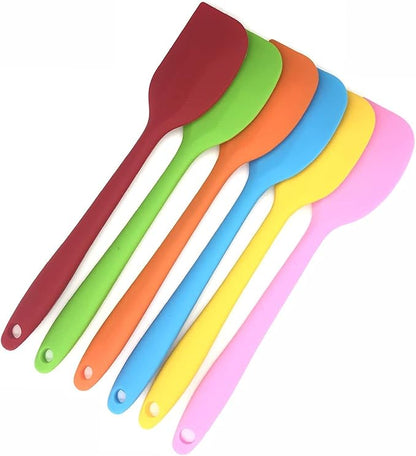 6 Pcs Silicone Spatulas, 8.3 inch Small Rubber Spatula Heat Resistant Non-Stick Flexible Scrapers Baking Mixing Tool