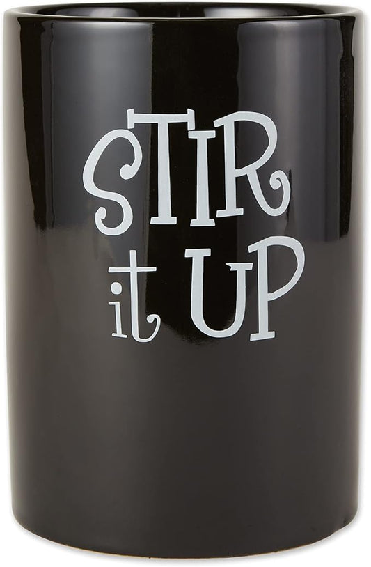 DII Kitchen Accessories Retro Collection, Ceramics, Utensil Holder, Black by DII
