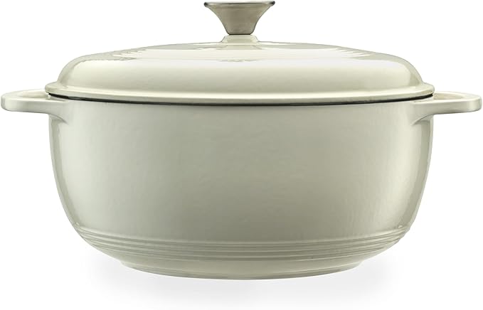 Mercer Culinary Enameled Cast Iron Round Dutch Oven, 6 qt., White by MercerCulinary