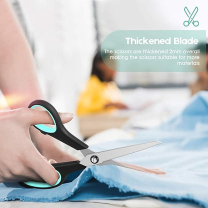 iBayam 3-Pack 8" Heavy Duty Scissors with Ultra Sharp Blades and Comfort Grip Handles - For Office, Home, School, Sewing, and Crafts - Image 7