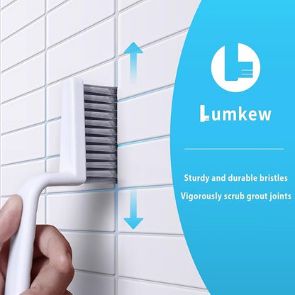 Lumkew Grout Cleaner Brush V Shape, Stiff Grout Cleaning Brushes for Tile Floor, Handheld Grout Scrub Brush Set for Shower, Bathroom, Kitchen, Household Use,2 pcs - Image 5