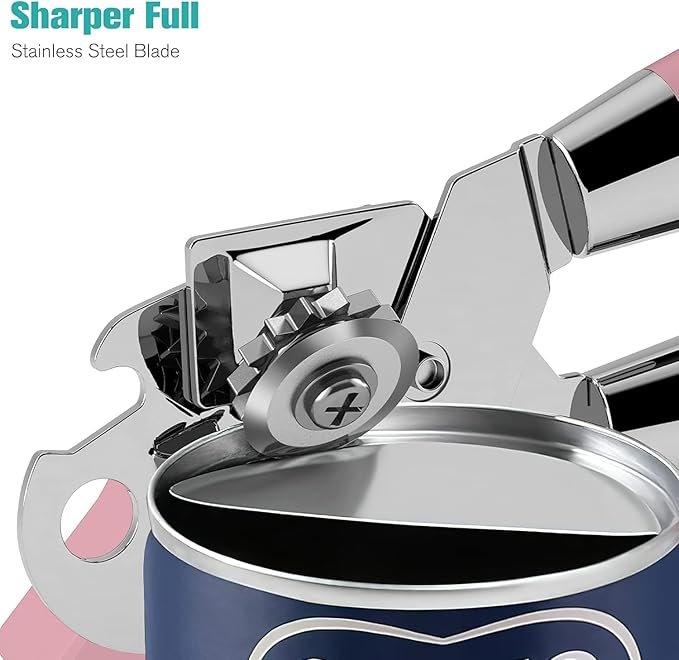 Can Opener,Professional 3-In-1 Multifunctional Manual Can Openers Bottle Opener,Kitchen Durable Stainless Steel Heavy Duty Can Opener Smooth Edge for Kitchen Seniors Friendly - Image 2