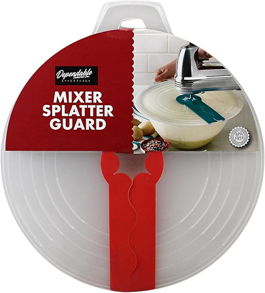 12 Inch Mixing Bowl Splatter Guard – BPA-Free Anti-Splash Screen for Hand & Electric Mixers – Flexible Fit, Transparent Silicone & PP, Dishwasher Safe by Dependable Industries