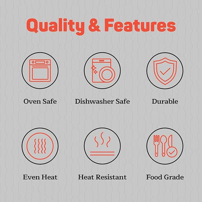 Stainless Steel Stockpot with Tempered Glass Lid 5 Quart, Durable 18/0 Stainless Steel, Impact-Bonded Base for Even Heating, Riveted Handles, Oven & All Stove Compatible, Safe Up To 500°F (260°C)