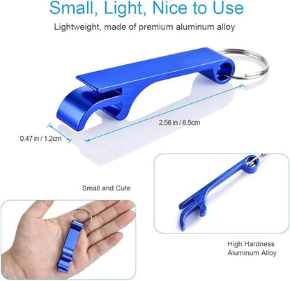 Mcyye 6PCS Colorful Mcyye Beer Bottle Openers, Premium Metal Keychain Bottle Opener, Beverage Bottle Opener for Men, Women, Small and Practical, Easy to Carry, Open the Lids of Beer Bottle Easily - Image 2