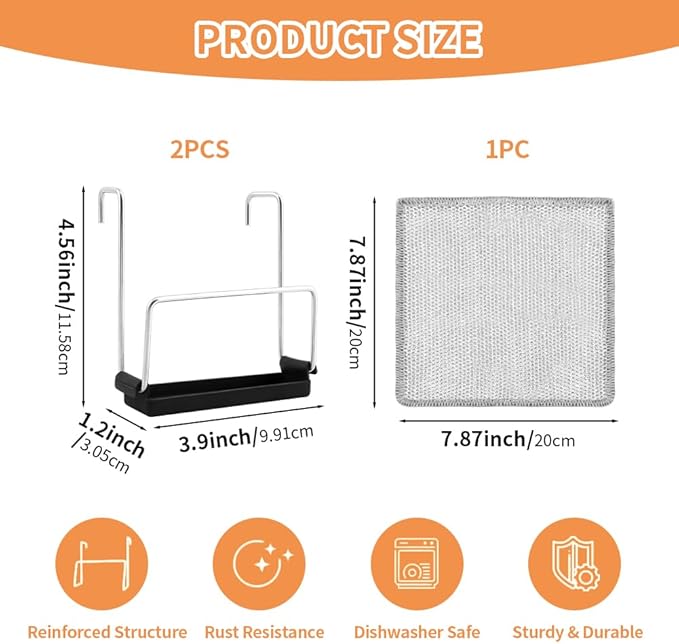 2 Pack Slow Cooker Lid Holder, Stainless Steel Lid Rack with Silicone Sink for Crock Pot, Mess-Free Cooking Utensil Rest, Holds Lids Securely, Perfect for Busy Home Chefs