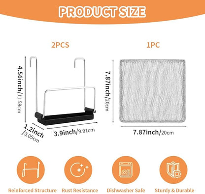 2 Pack Slow Cooker Lid Holder, Stainless Steel Lid Rack with Silicone Sink for Crock Pot, Mess-Free Cooking Utensil Rest, Holds Lids Securely, Perfect for Busy Home Chefs