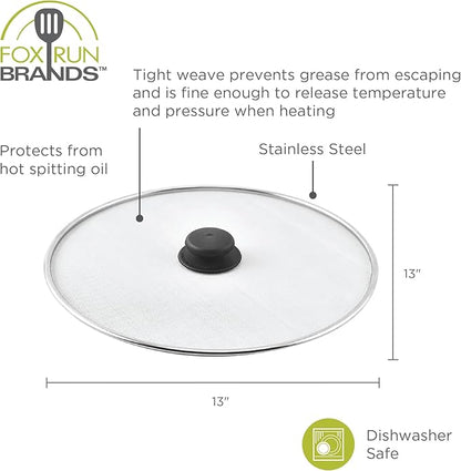 Fox Run Stovetop, Stainless Steel, 13" Pan Cover (Pack of 2) - Image 7