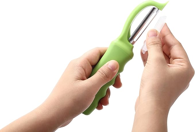 Spring Chef Premium Swivel Vegetable Peeler, Soft Grip Handle and Ultra Sharp Stainless Steel Blades - Perfect Kitchen Peeler For Veggie, Fruit, Potato, Carrot, Apple - Green - Image 8