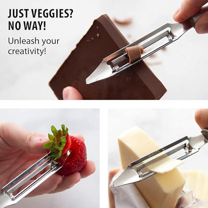Rada Cutlery Vegetable Peeler (R132), 1.75" Stainless Steel Swiveling Blade, Silver Handle, Pack of 2 - Image 4