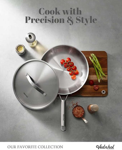 Stainless Steel Cookware Set, 14 Pcs Tir-Ply Pots and Pans Set, PFOA&PTFE Free, Dishwasher&Oven Safe, Kitchen Induction Compatible, ollas de acero inoxidable para cocinar - Image 7