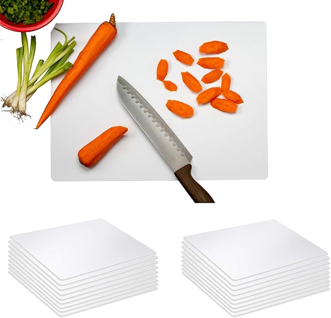Crown Display 25 Count Premium Quality Disposable Cutting Boards ~17 Inch X 12 Inch Disposable Sheets For Kitchen And Commercial Use ~ Patent Pending ~ Recyclable Disposable Cutting Board Sheets