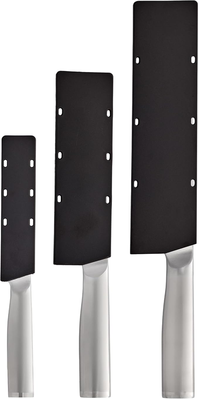 KitchenAid 3 Piece Forged Chef Knife Set High Carbon Japanese Steel, Includes 8 Inch Chef Knife, 5 Inch Santoku Knife, and 3.5 Inch Paring Knife with Blade Covers - Image 7