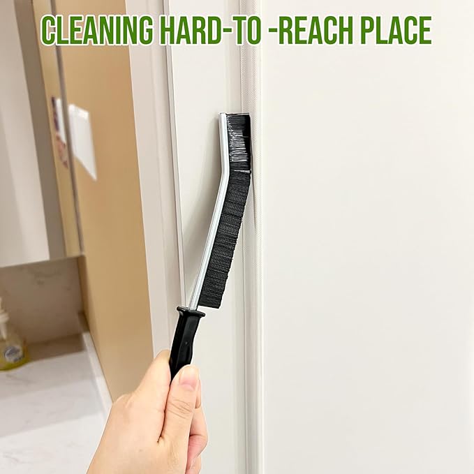 Crevice Cleaning Brush,Multifunctional Cleaning Brush Tool,Bathroom Gap Brush,Grout Brush,Hard Bristle Cleaning Brushes for Household Use Tiles Kitchen Sink Cleaning Supplies with Extra Gift Hooks - Image 6