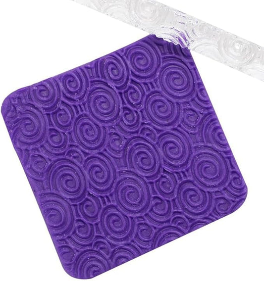 Rengue Acrylic Rolling Pin with 28 Patterns, Compliant Material, Comfortable Grip, 16 X 1 Cm, Lightweight for Dough and Pastry Acrylic Rolling Pin with 28 Patterns, Nan Kitchen (#23)
