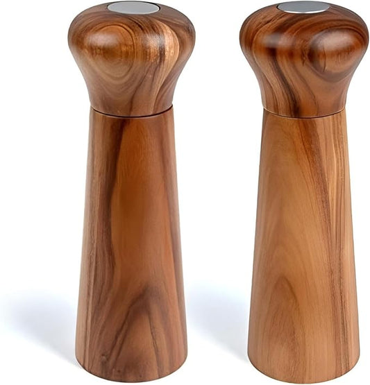 Wooden Salt and Pepper Grinder Set, Pepper Grinder Pepper Mill with Adjustable Coarseness,Acacia Wood Pepper Grinder Manual, Salt and Pepper shakers Tableware Gifts