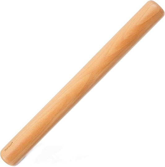 Bamber Wood Rolling Pin for Baking Wooden Rolling Dowel Stick Dough Roller for Cookie Dumpling Pastry Pizza Tortilla, 15'' by 1.5''