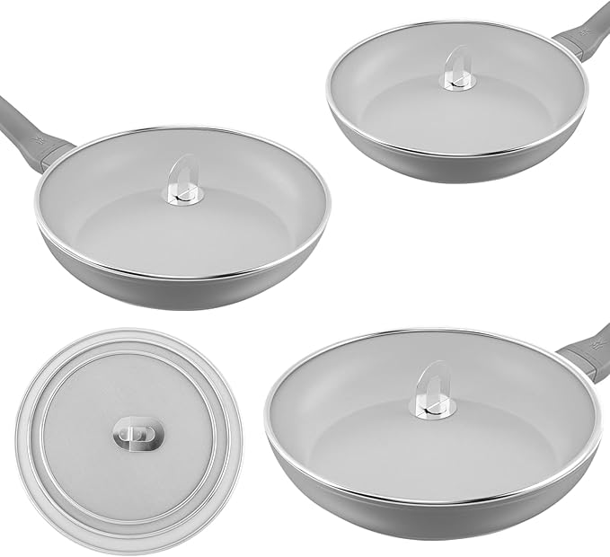 Splatter Screen for Frying Pan, 3 Pack (13/11.5/10 in) Stainless Steel Extra-Fine Mesh Grease Splatter Guard with Fold-Flat Knob, Dishwasher Safe - Image 7