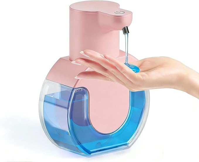 Automatic Soap Dispenser Touchless,Liquid Soap Dispenser USB Rechargeable,15oz/420ml Hand Soap Dispenser,4-Level Adjustable,Wall Mounted/Countertop Soap Dispenser for Bathroom Kitchen Dish Soap by Unknown