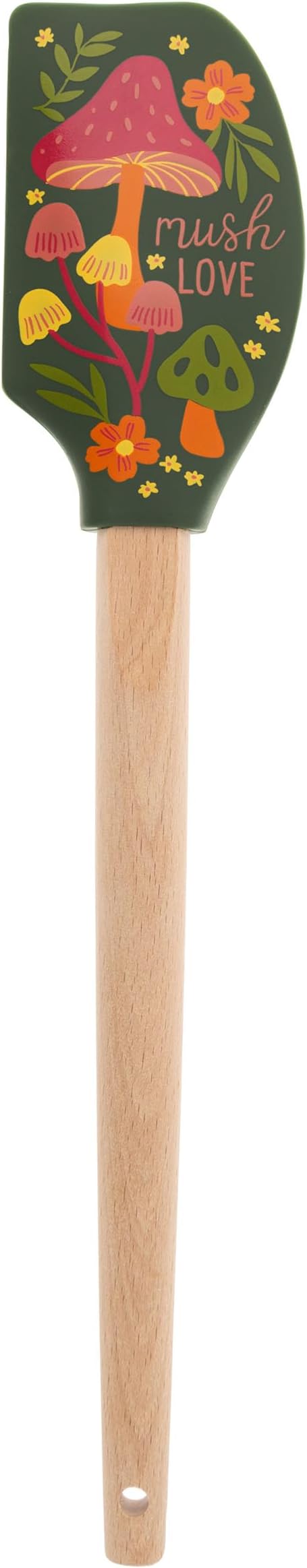 Karma, Silicone Spatula with Wood Handle Heat Resistant, Baking, cooking and Mixing Spatulas, Modern Farmhouse Kitchen Décor, Gift for Chef, Cooks, Housewarming Gift, Mushroom