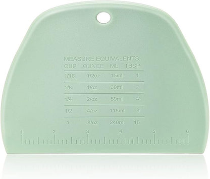 Vegetable Chopper - Stainless Steel Blade Crinkle Cutter/Wavy Knife Veggies French Fry Slicer and Plastic Dough/Cake Scraper,2 piece (Green)