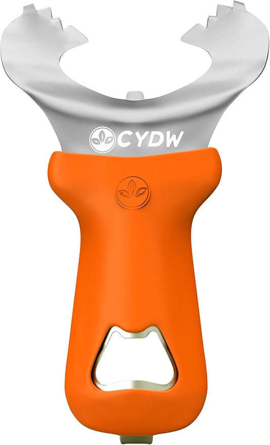 CYDW Mason Jar Opener Tool with No Lid Dents or Damage, Can Opener Manual Multi-Purpose, Easy Twist Manual Handheld Top Remover Utensil, Canning Supplies Tools and Bottle Opener, Made For Lifetime