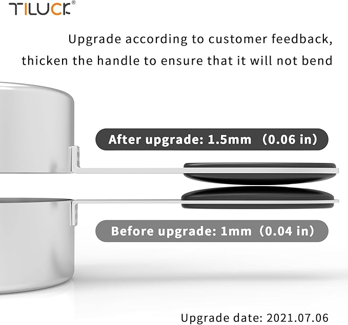 TILUCK Measuring Cups and Spoons Set, Stainless Steel, Kitchen Utensils for Cooking and Baking (12) - Image 2